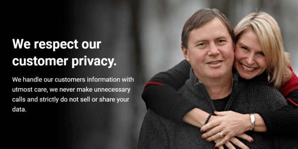 We respect our customer privacy
